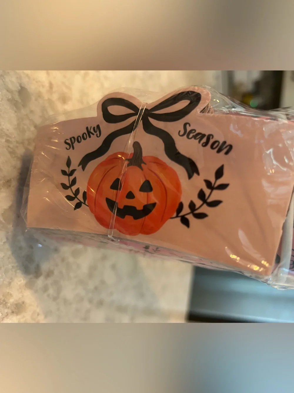 “New” Set of 2 Halloween Themed Disposable Cups - Black & Pink Pumpkin Designs